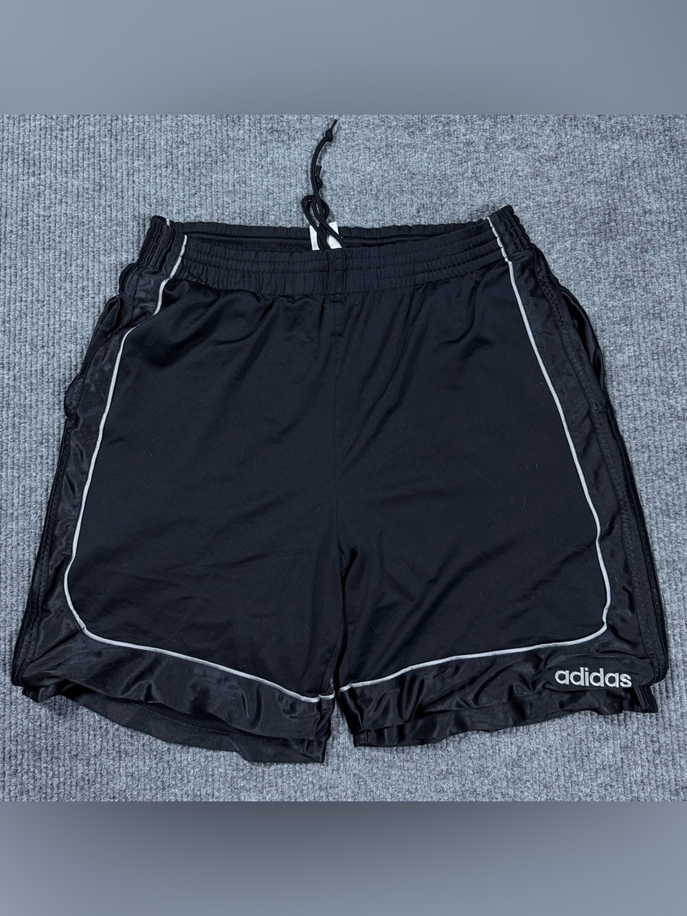 Vtg Adidas Razzle Dazzle Shorts Size XL Y2K Baggy Basketball Shimmer Black